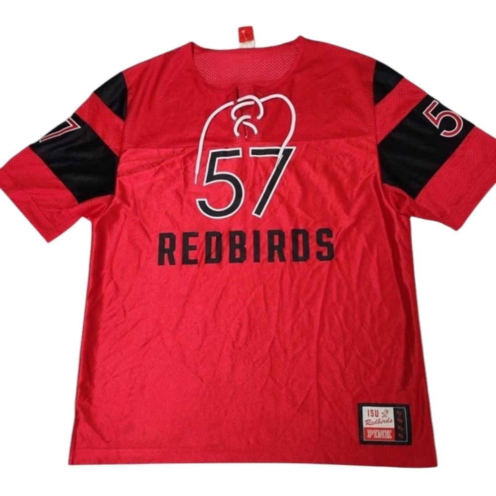PINK Victoria's Secret Collegiate Illinois State Redbirds Jersey Red Siz… - Picture 5 of 9